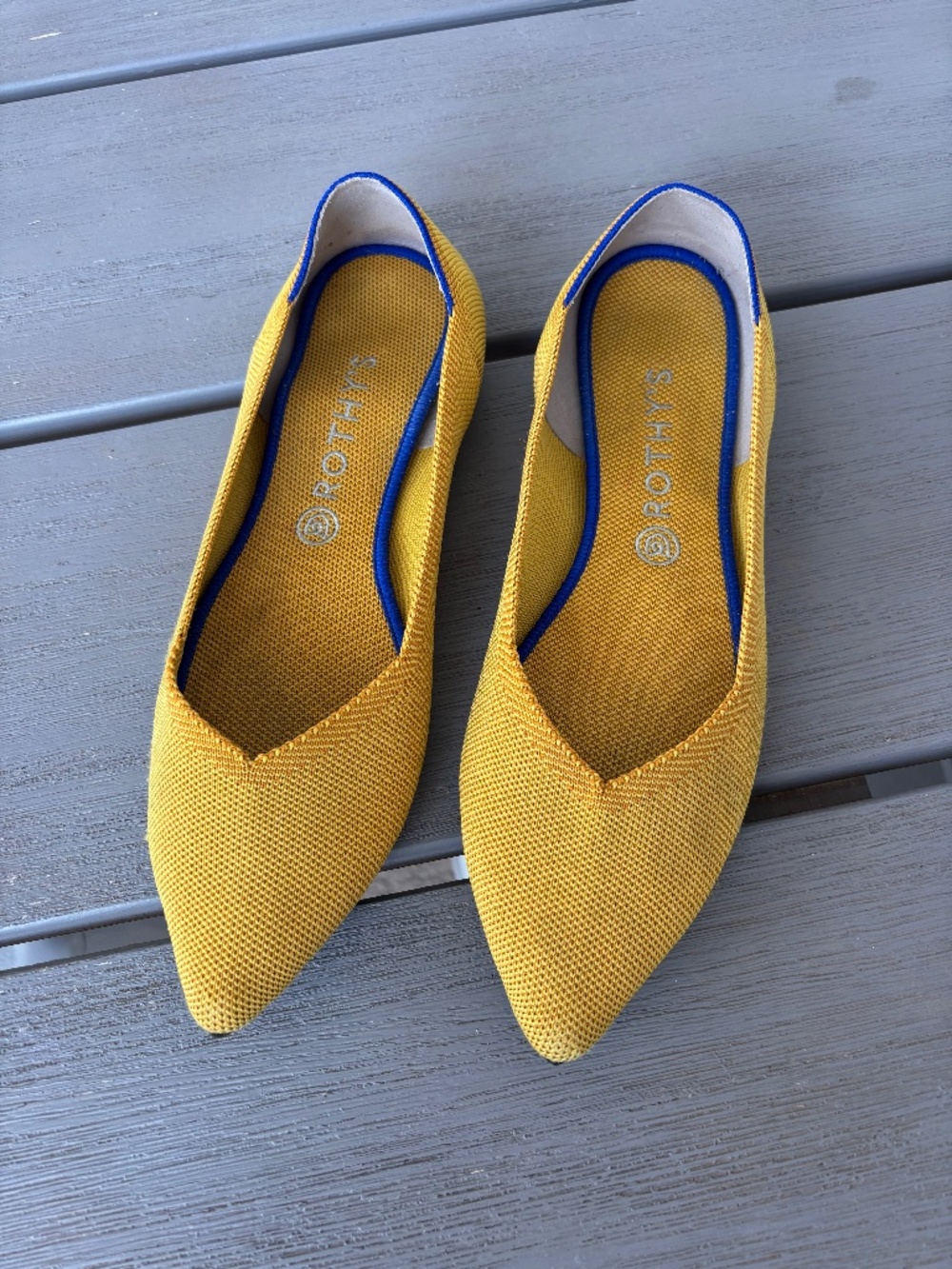 Rothy’s yellow woman’s flats 11w